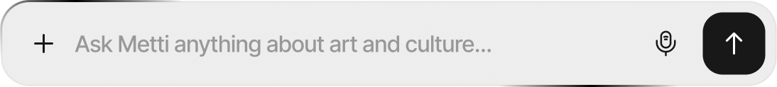 Ask Metti anything about art input field