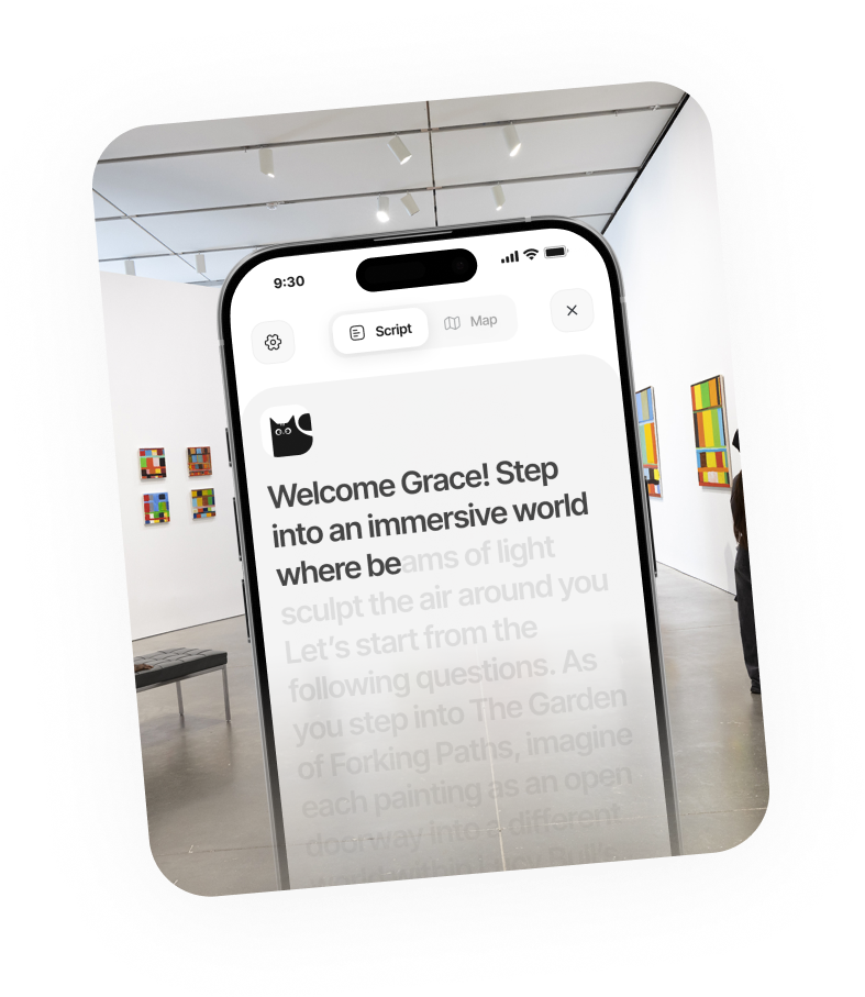 ARTLAS guide experience at a museum