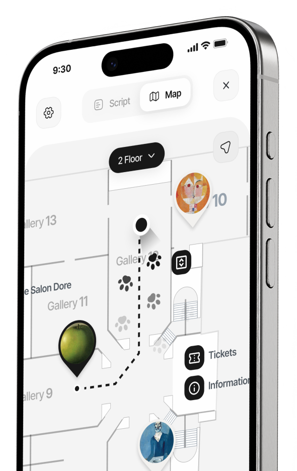 ARTLAS phone app navigation preview